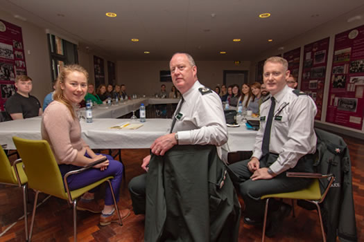 Maggie Hagan (Students Union President), Chief Constable George Hamilton
and Superintendent Andrew Freeburn