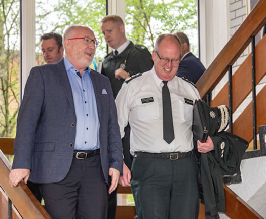 College Principal Professor Peter Finn with Chief Constable George Hamilton