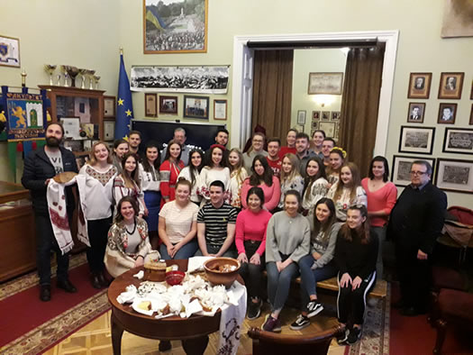 St Mary's Liberal Arts and PGCE students who took part in the study visit to Ukraine.