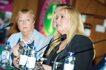 Monica Mc Williams and Allison Morris during the Legacy & Reconciliation panel