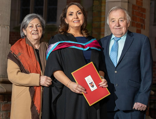 Master of Education graduate at Winter Gradation, Whitla Hall, Queen's University 