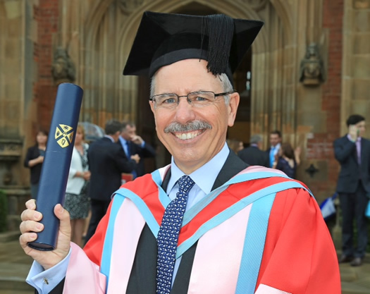 Honorary graduate at the ceremony, Dr Shaun Kelly