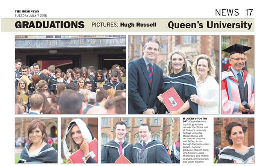 A selection of graduation photographs printed in the Irish News on Tuesday 7th July