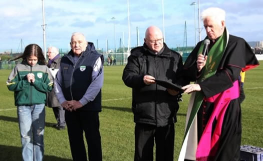 Bishop Noel Treanor at Davitt Park.