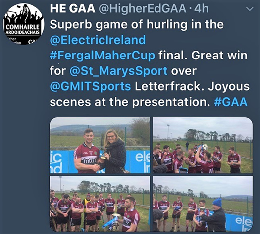 Tweet from HigherEdGAA