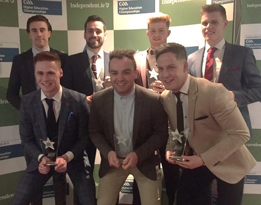 Seven students from the Sigerson-winning St Mary's Gaelic football Team