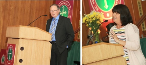 Mr Liam Ó Flannagaín and guest speaker, Eilís Uí Neill