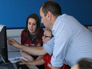 Pupils being introduced to Java Programming during the Summer Transition School